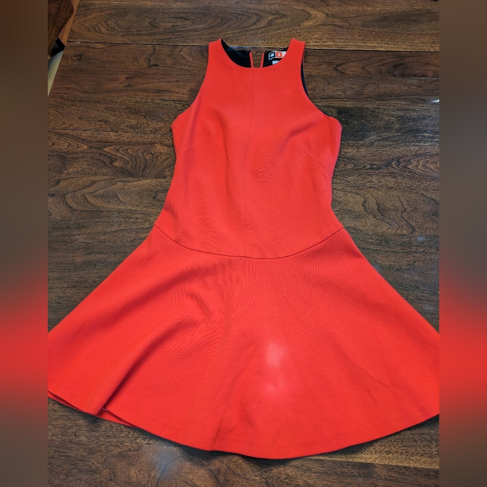 MSGM Red Flounce Skirt Mini Dress, Sz 4/XS (IT38)